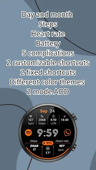 Digital Watchface D17 screenshot 3