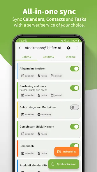 DAVx⁵ – CalDAV CardDAV WebDAV screenshot 1