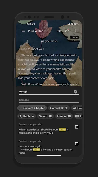 Pure Writer - 편집자, - 쓰기, 메모 screenshot 5