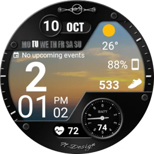 WearOS Hybird WatchFace NTV567 screenshot 30