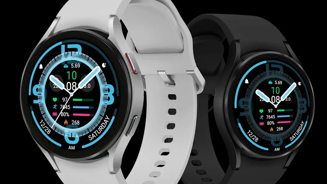 Blue White Glass ZKin Watch screenshot 2