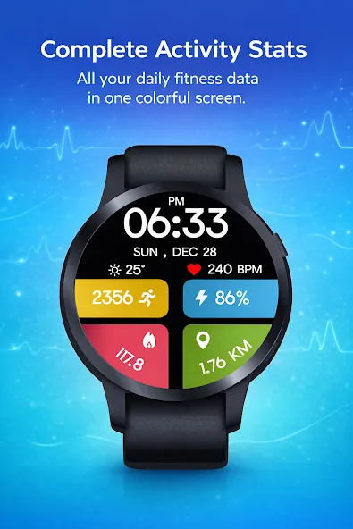 Color FitnessTracker WatchFace screenshot 3