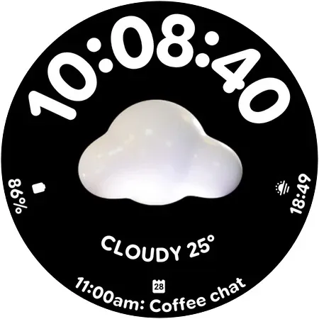 Curvy Weather - Watch face screenshot 10