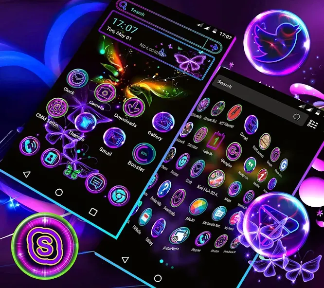Glow Butterfly Launcher Theme screenshot 6