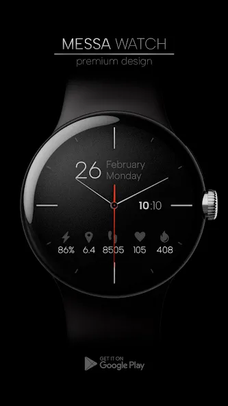 Minimal Classic Watch Face screenshot 1