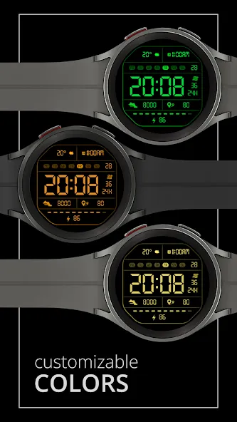 DADAM41: Retro LCD Watch Face screenshot 2