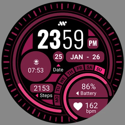 Digital Sport Watch face screenshot 14