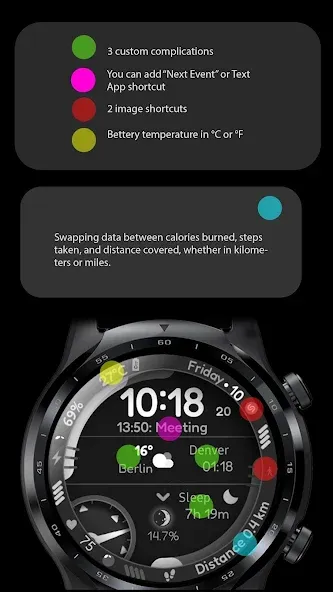 Digital Watch Face CUE115 screenshot 3