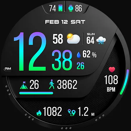PER76 Digital Watch Face screenshot 46