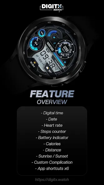 Glass Digital Watch Face screenshot 5