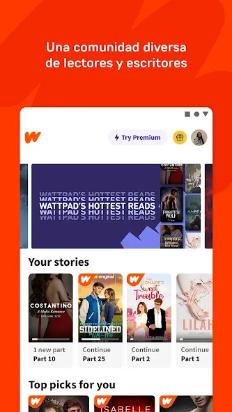 Wattpad - Lee y Escribe screenshot 2