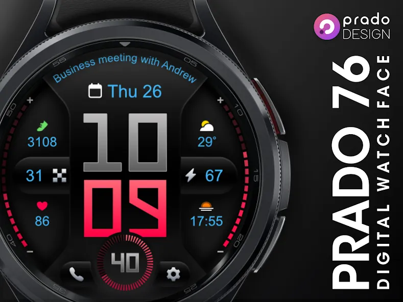 PRADO 76 Digital Watch Face screenshot 7
