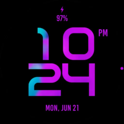 Stylish Purple Watch Face screenshot 4