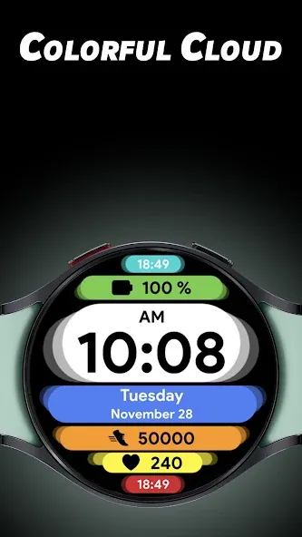 Colorful Cloud - Watch face screenshot 1