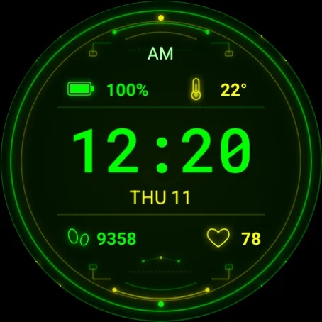 Cyber Space Watch Face screenshot 6