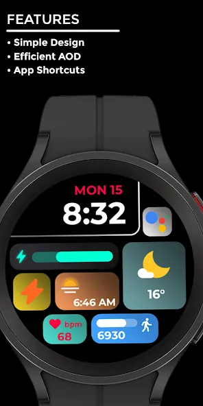 Night ver 03 - watch face screenshot 2