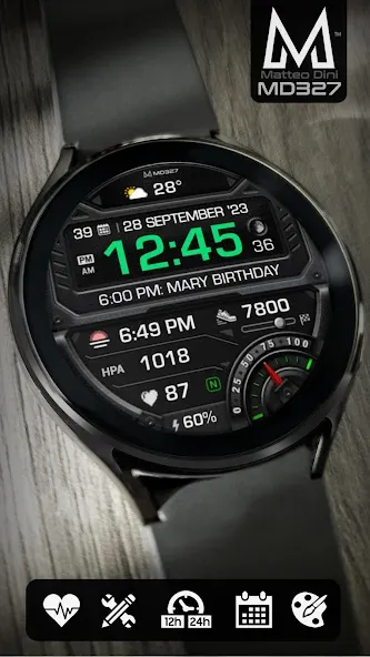 MD327 Digital Watch Face screenshot 4