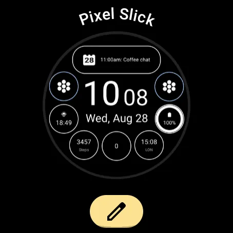 Pixel Slick Watch Face screenshot 3