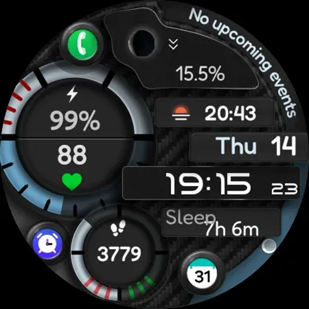 Digital Watch Face CUE111 screenshot 8