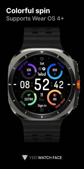 Colorful spin: Watch Face screenshot 3