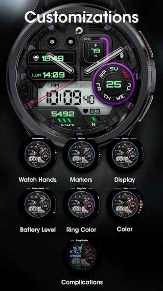 PRADO X101 Hybrid Watch Face screenshot 3