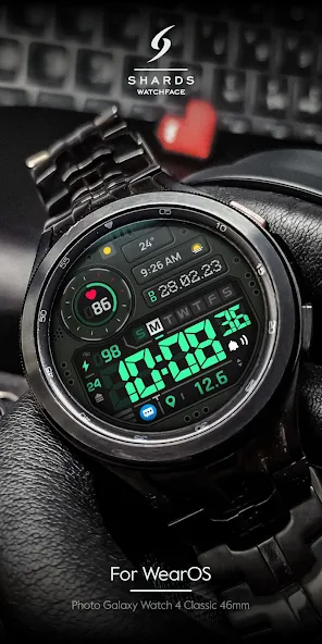 SH101 Watch Face, WearOS watch screenshot 3