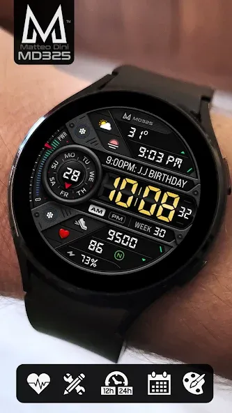 MD325 Digital Sport Watch Face screenshot 6