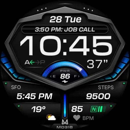MD318 3D Digital Watch Face screenshot 8