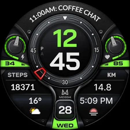 MD334 Digital watch face screenshot 13