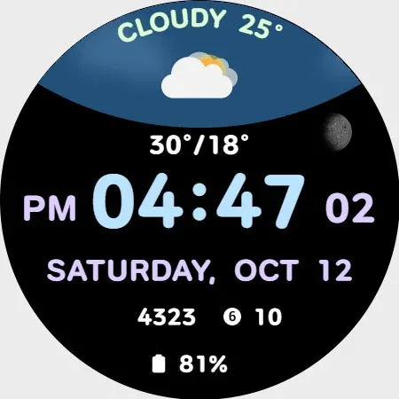 AWD CUTE S watch face screenshot 20