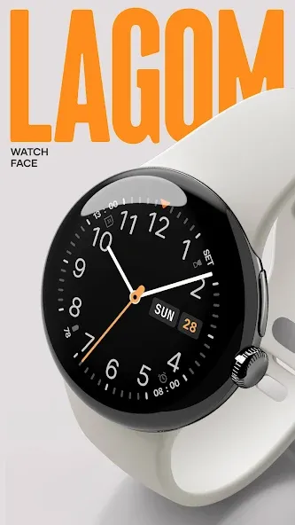 Lagom Modern Analog Watch Face screenshot 3