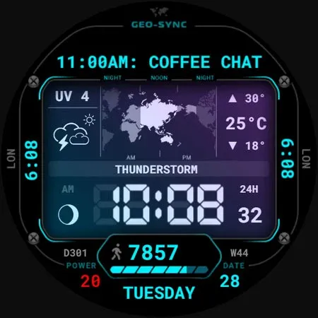 Geo-Sync Watch Face 118 screenshot 7