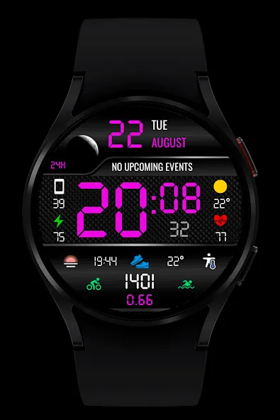 WR 007 Digital Watch Face screenshot 5