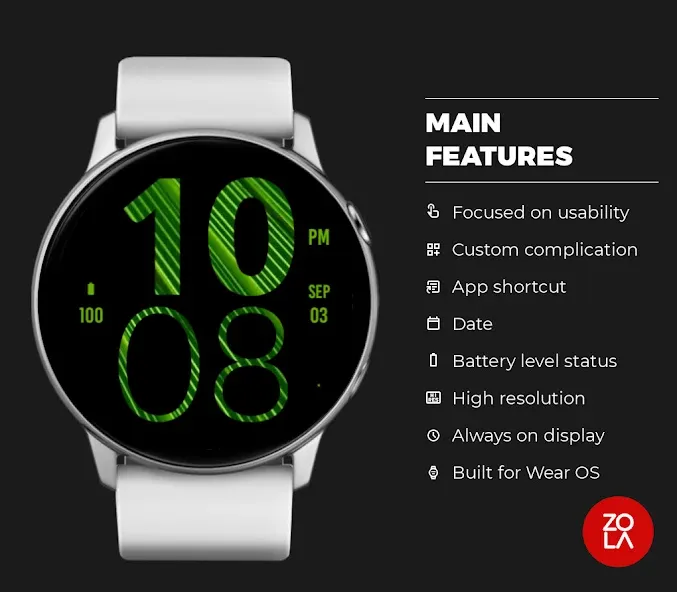 Nature Large Watch Face screenshot 2