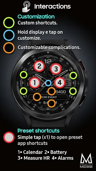 MD312 Analog watch face screenshot 7