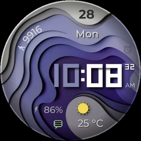 WAVES - Digital Watch Face screenshot 9