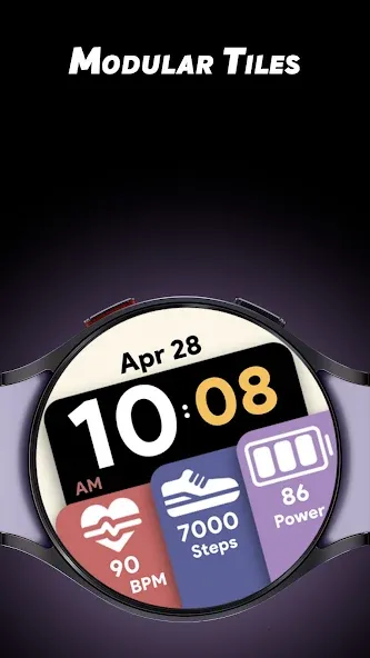 Modular Tiles - Watch face screenshot 1