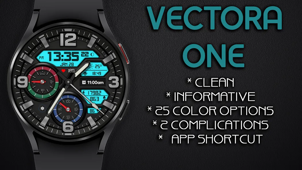Vectora One Hybrid Watch Face screenshot 5