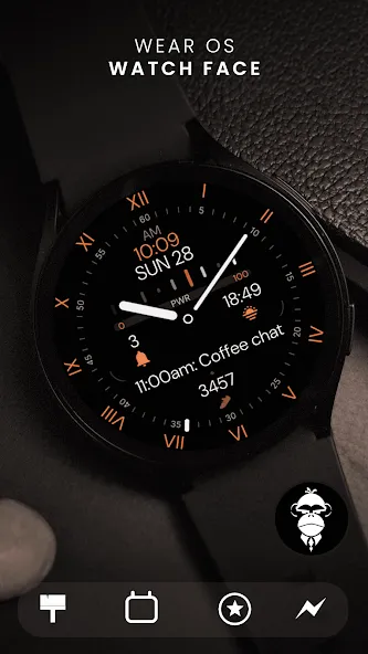 Minimal Black v32 Watch Face screenshot 1