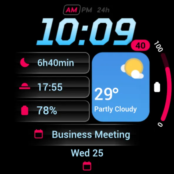 PRADO 92 Weather Watch Face screenshot 10