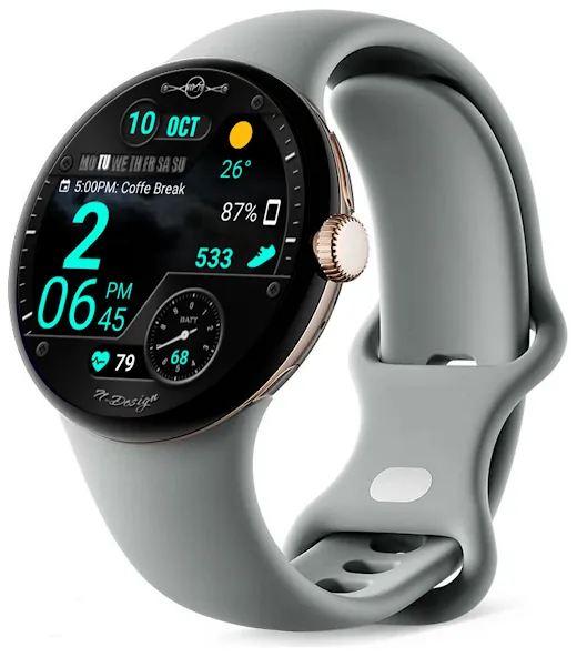 WearOS Hybird WatchFace NTV567 screenshot 8