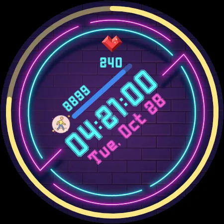 Neon Wall 1 Digital Watch Face screenshot 19