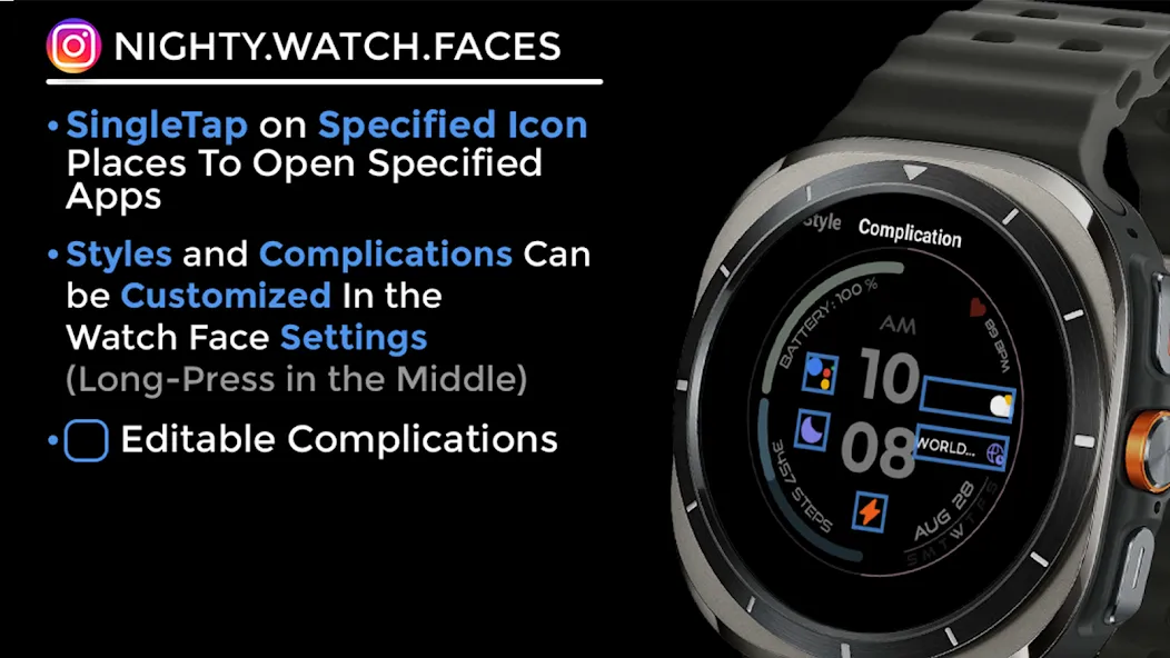 Night ver 27 - watch face screenshot 13