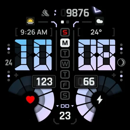 SH062 Watch Face, WearOS watch screenshot 10