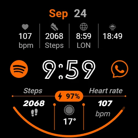 Digital Watchface D17 screenshot 28
