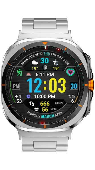 Digital Sport watchface NTV401 screenshot 2
