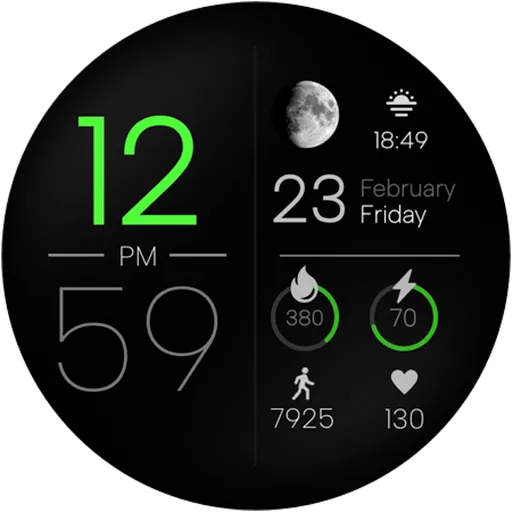 Minimal Digital Watch Face IO screenshot 20