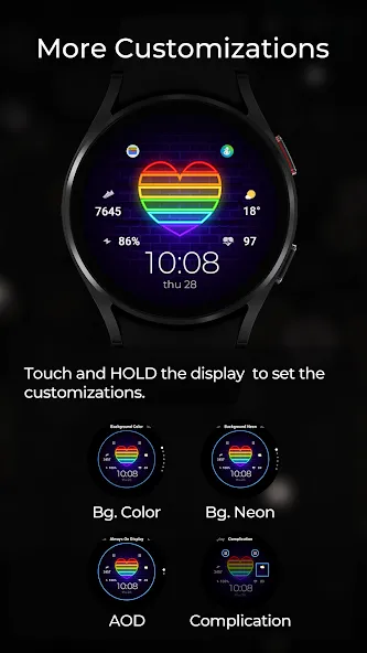 TVV Pride 4 Digital Watch Face screenshot 6