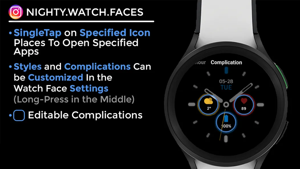 Nighty Analog 15 - watch face screenshot 13