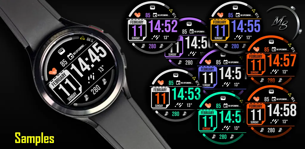 Digital Watch Face MB110 screenshot 5
